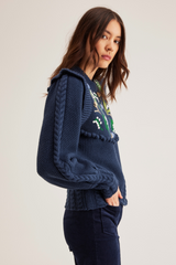 Brooklyn Sweater Lily of the valley, Navy