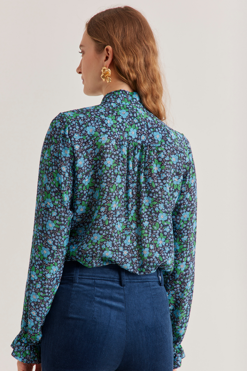 Pauline Shirt, Blue blossom