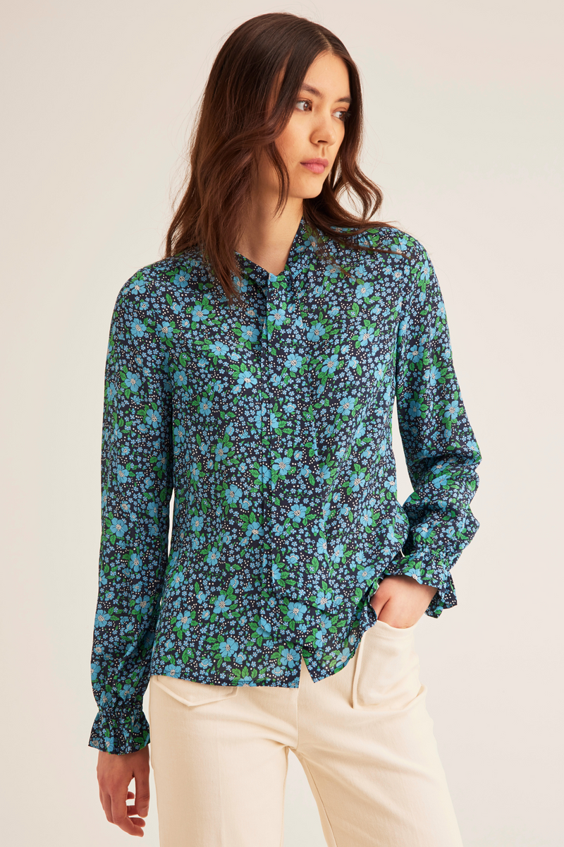 Pauline Shirt, Blue blossom
