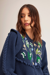 Brooklyn Sweater Lily of the valley, Navy