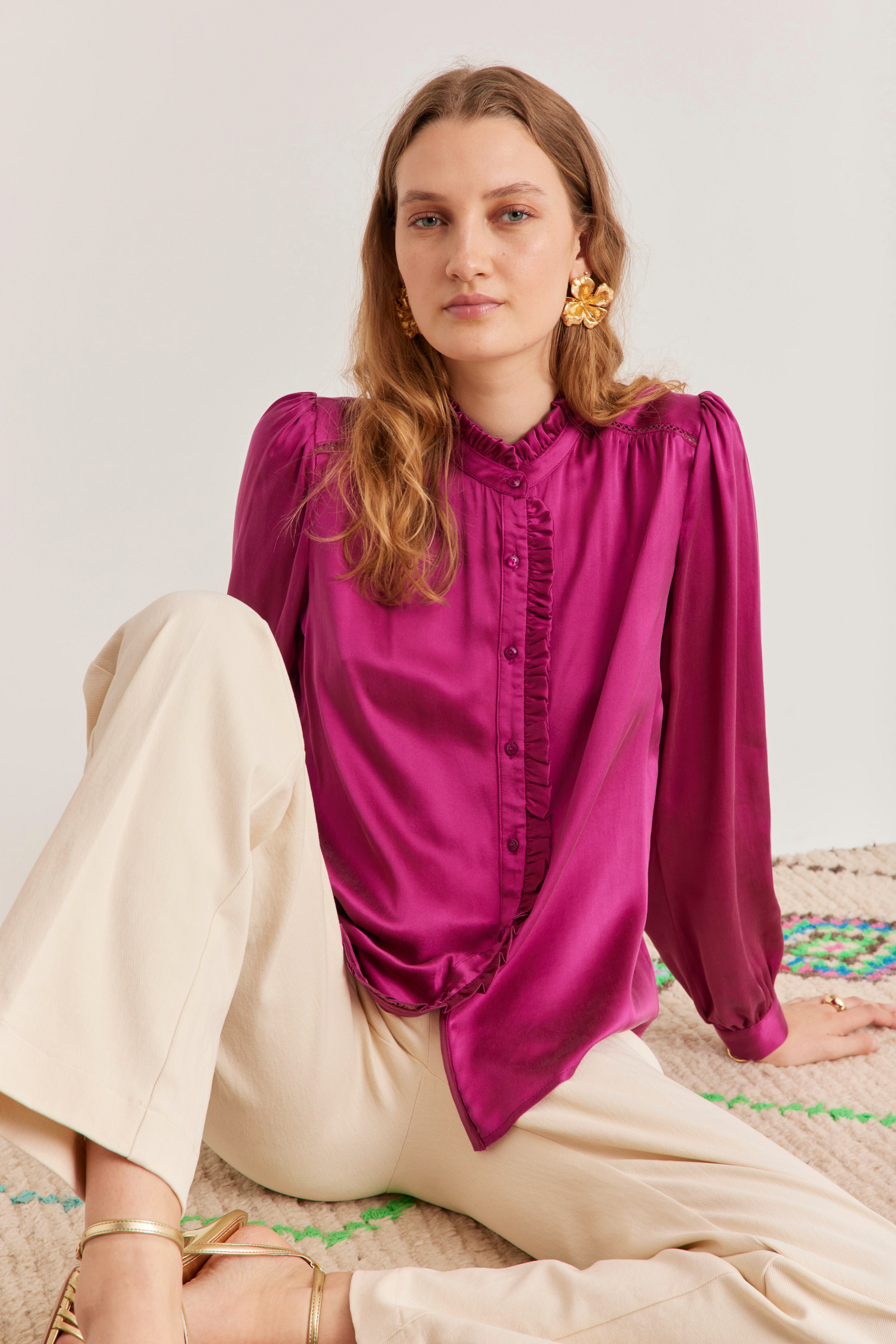 Rosie Shirt, Orchid Pink – Line Markvardsen
