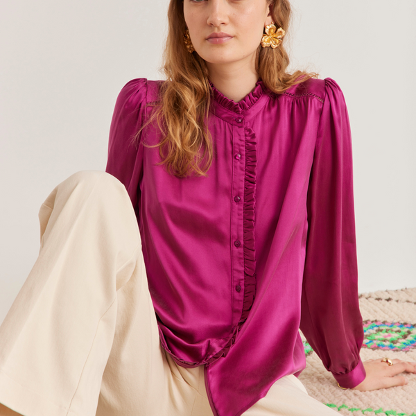 Rosie Shirt, Orchid Pink – Line Markvardsen
