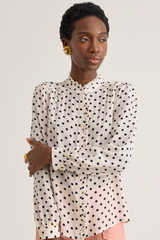 Rosie Shirt, Cream Dot