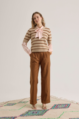 Molly top, Nutmeg Stripe