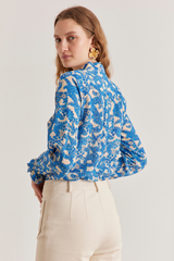 Pauline Shirt, Pop Paisley - Royal blue