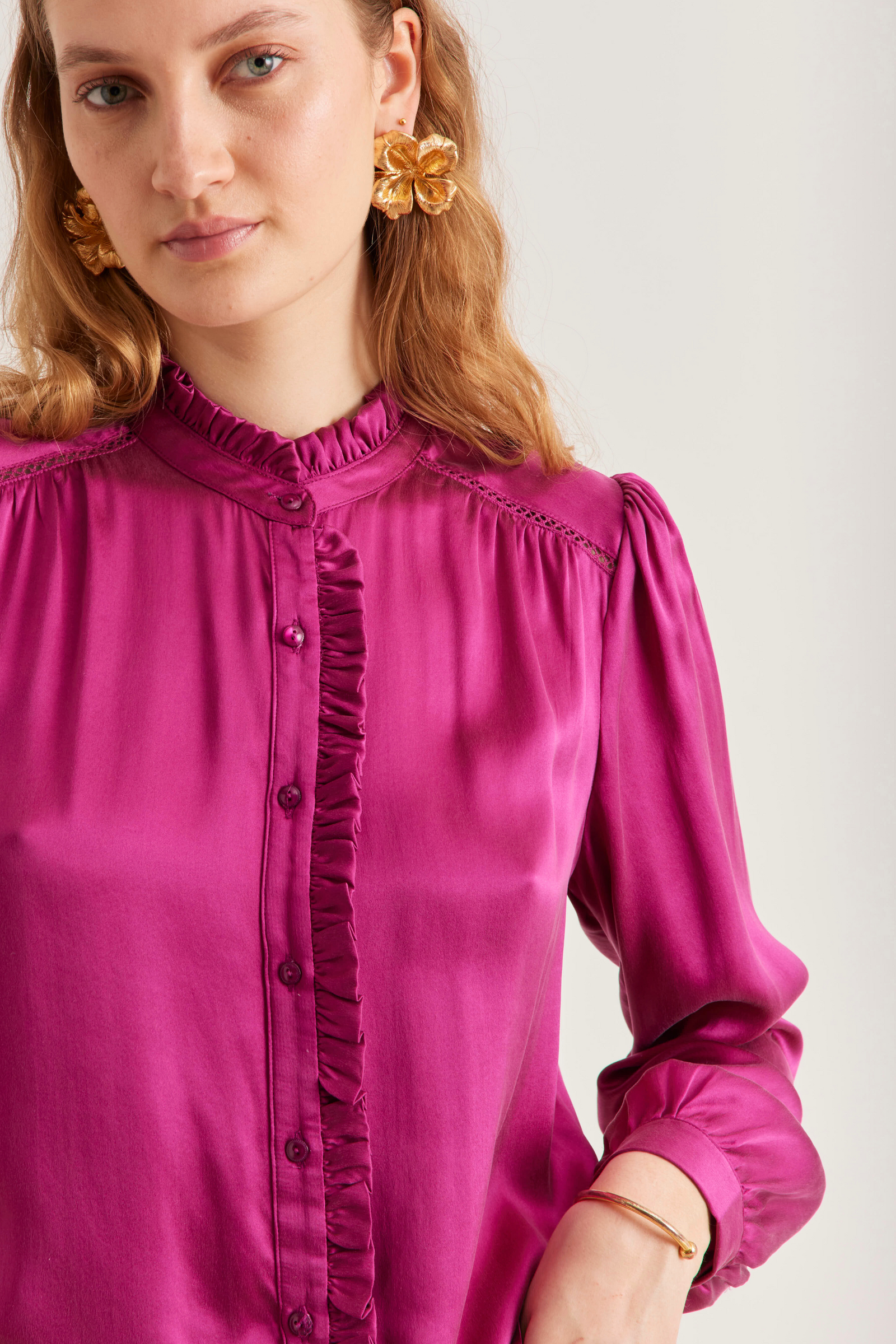 Rosie Shirt, Orchid Pink – Line Markvardsen