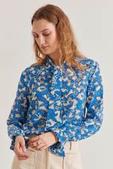 Pauline Shirt, Pop Paisley - Royal blue