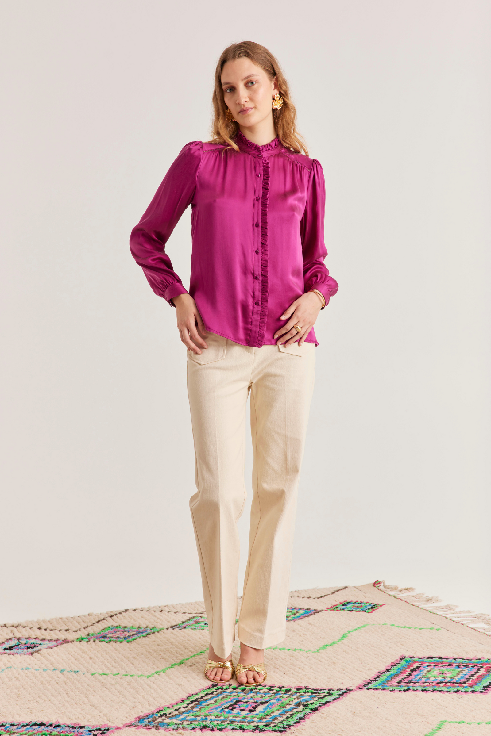 Rosie Shirt, Orchid Pink – Line Markvardsen