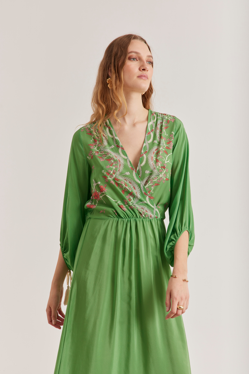 Julianne Dress, Birdie Pistachio