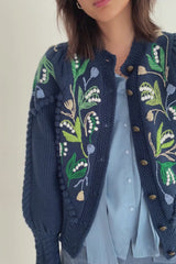 Holly Cardigan Lily of the Valley Navy