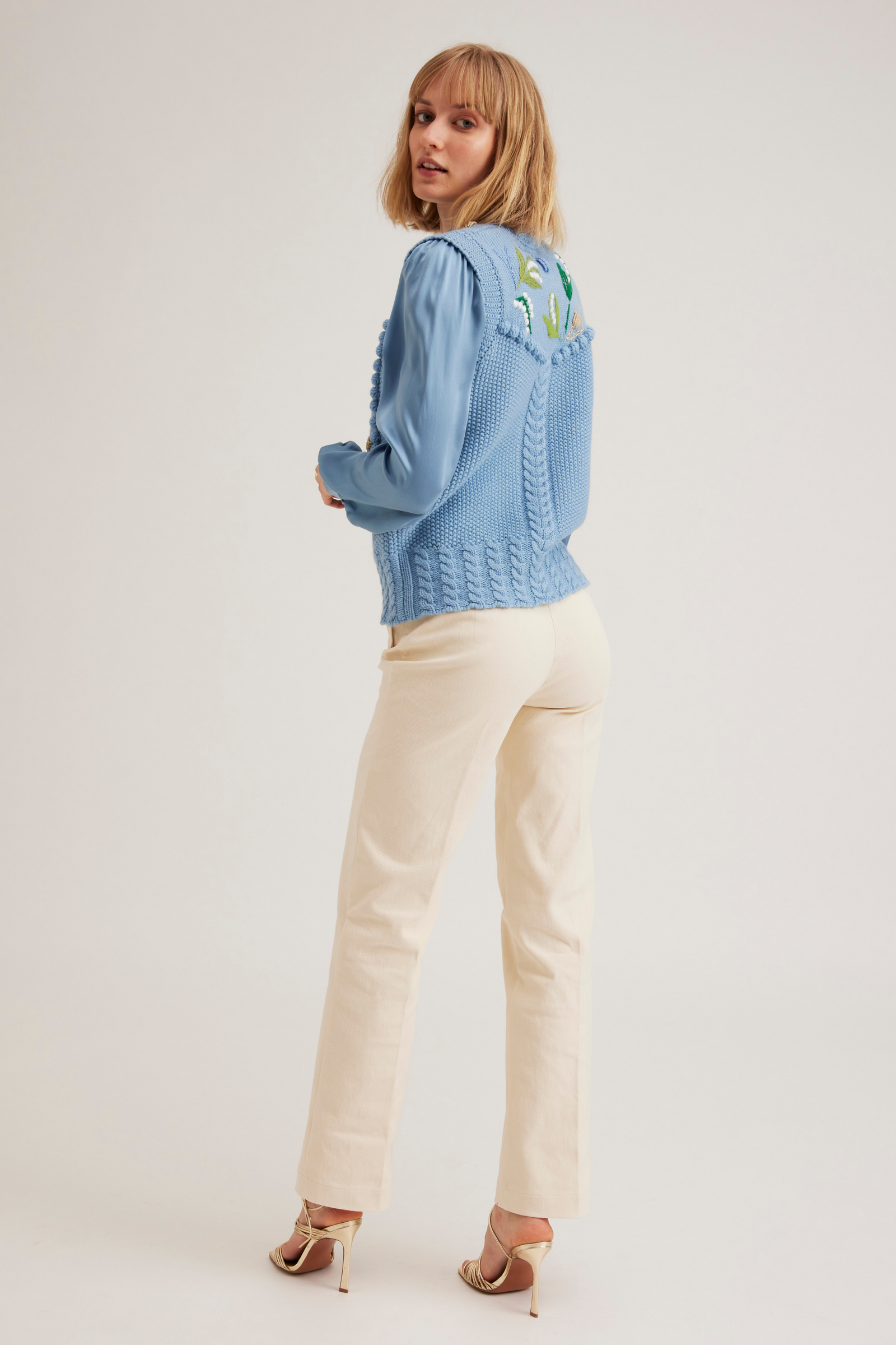 ゆうかり★ルシェルブルー★Oversized Tailored Vest Jodie Vest, Bluebell Lily – Line Markvardsen