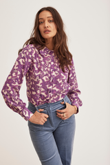 Audrey Shirt, Pop Paisley Purple