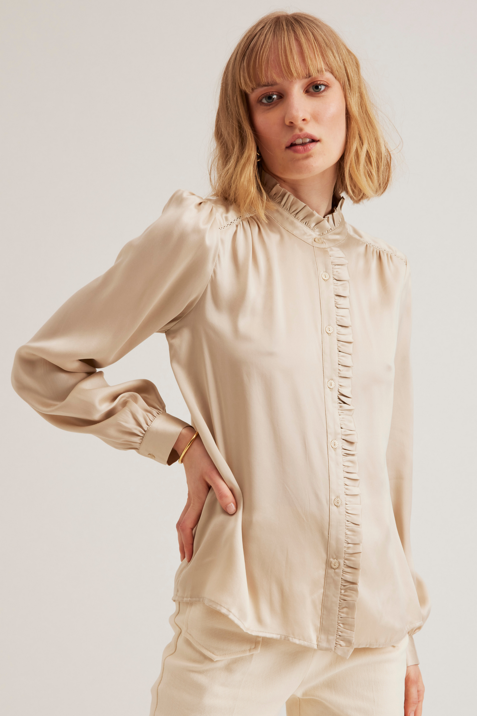 Rosie Shirt, Ivory – Line Markvardsen