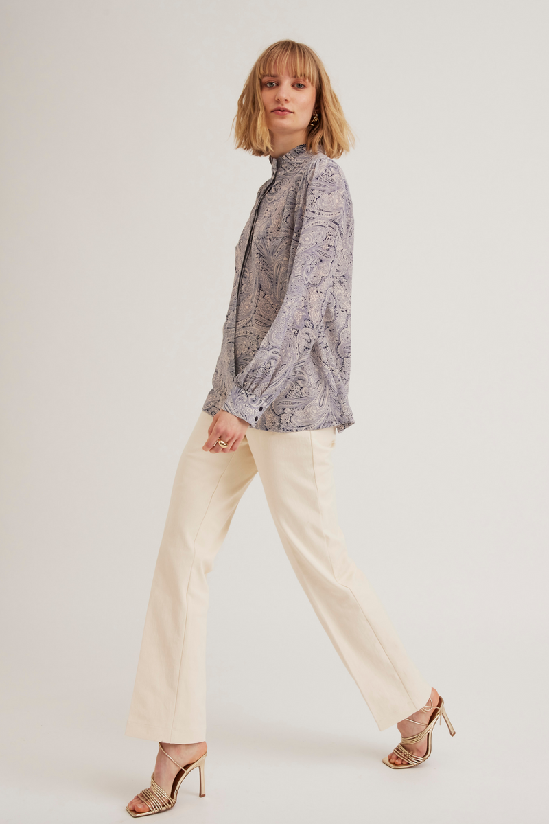 Harriet Shirt, Navy-Paisley